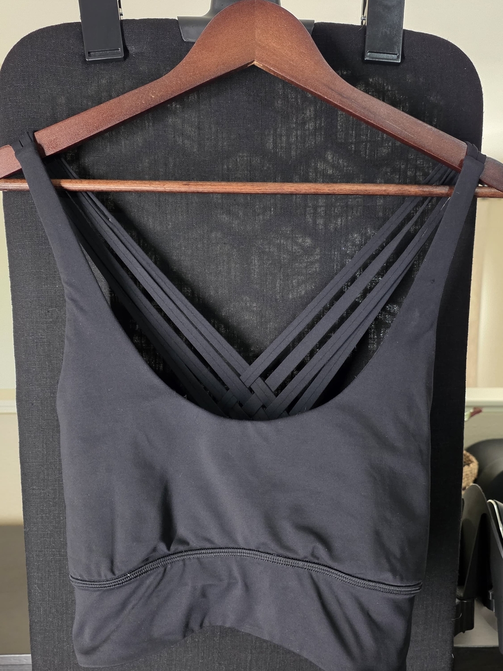 lululemon athletica Black Strappy-Back Sports Bralette